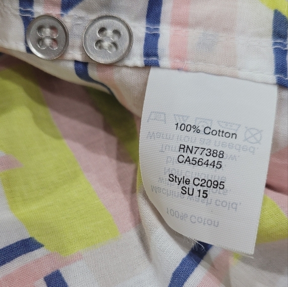 J Crew Bright Pastel Button Down Shirt  Women's Sz XXS- NWT - Picture 8 of 10